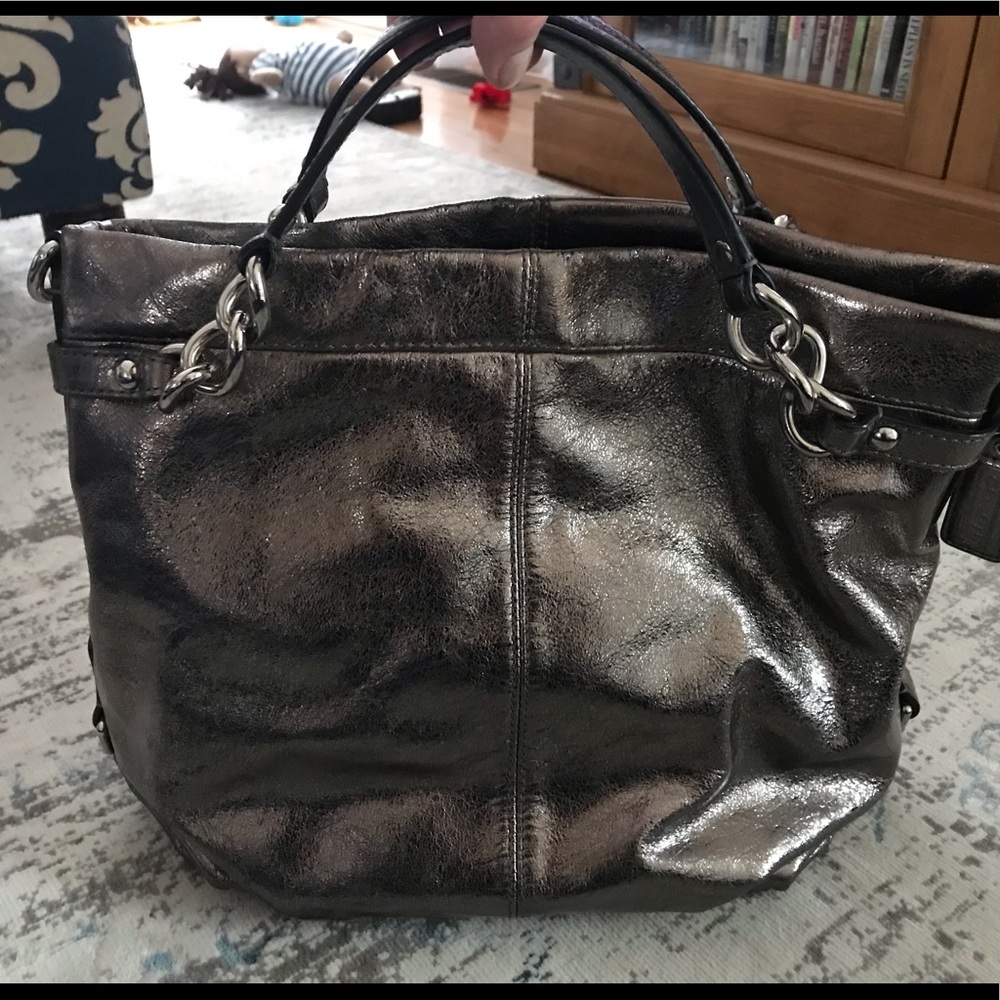 Gorgeous metallic Coach purse!